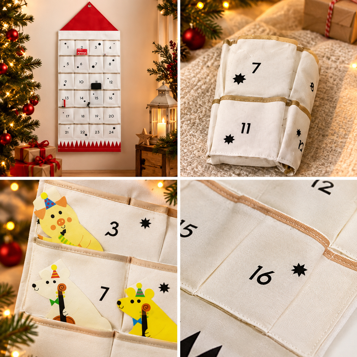 Fabric Advent Calendar hanging