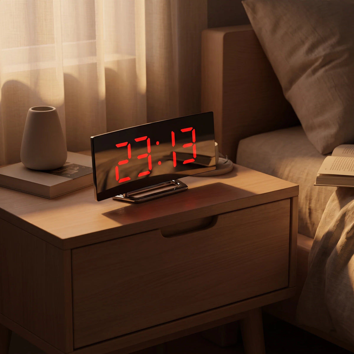 Arden Digital Alarm Clock | LED Display, Adjustable Brightness, USB-C Powered 0