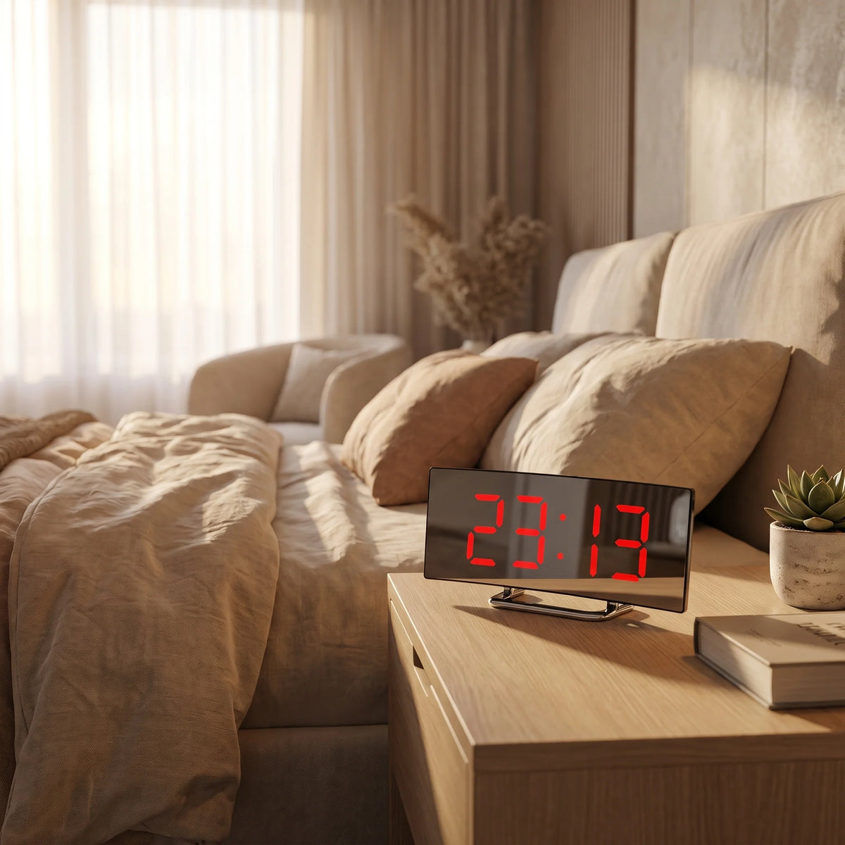 Arden Digital Alarm Clock | LED Display, Adjustable Brightness, USB-C Powered 1