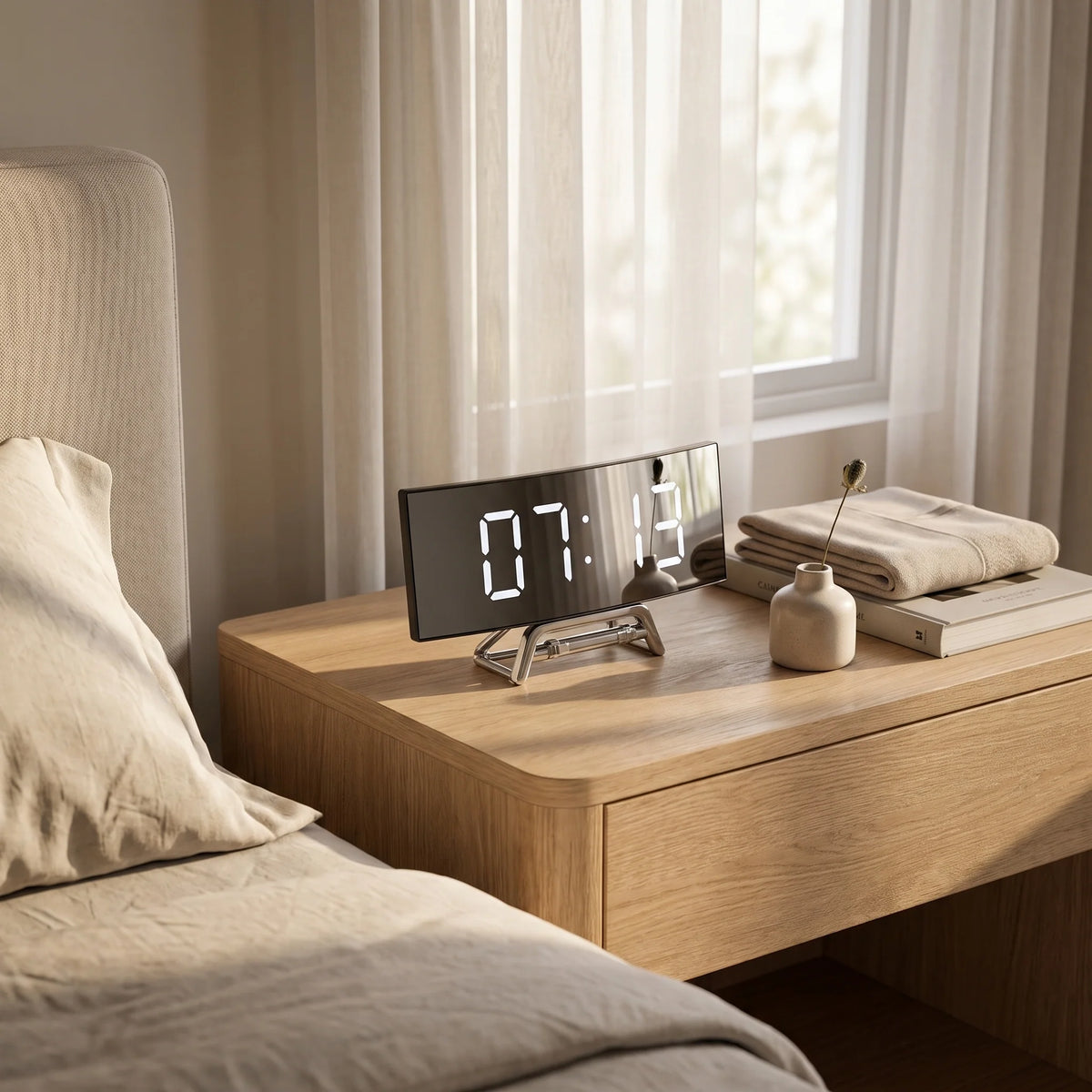 Arden Digital Alarm Clock | LED Display, Adjustable Brightness, USB-C Powered 4