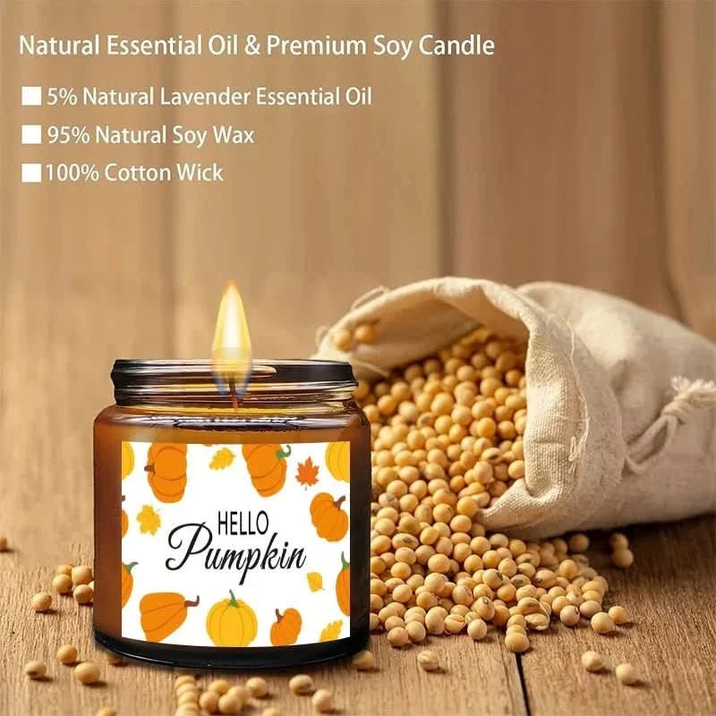 AutumnGlow Scented Candle | Natural Soy Wax, 40-Hour Burn 1