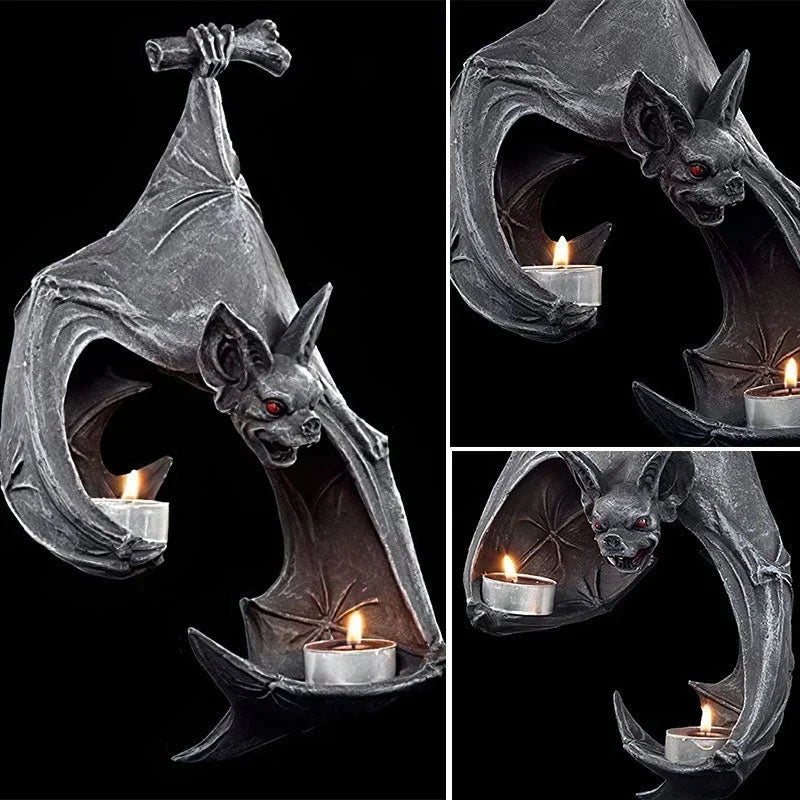 Bexley Tealight Holder | Wall-Mounted Bat Design for 2 Tealights 0