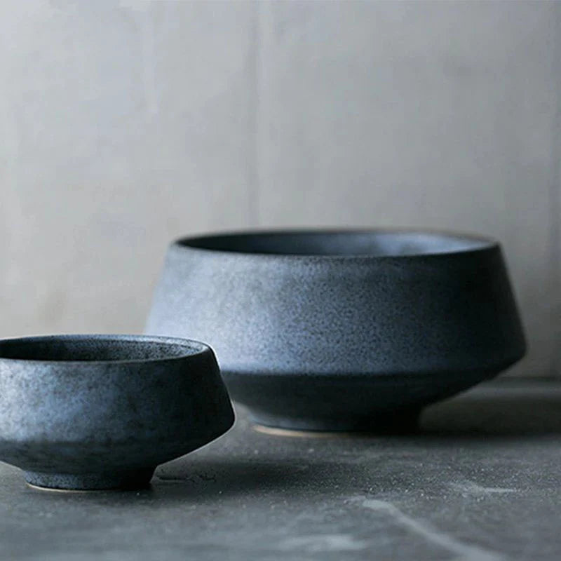 Blythe Stoneware Bowls | Chip-Resistant Matte Blue Porcelain Set 0