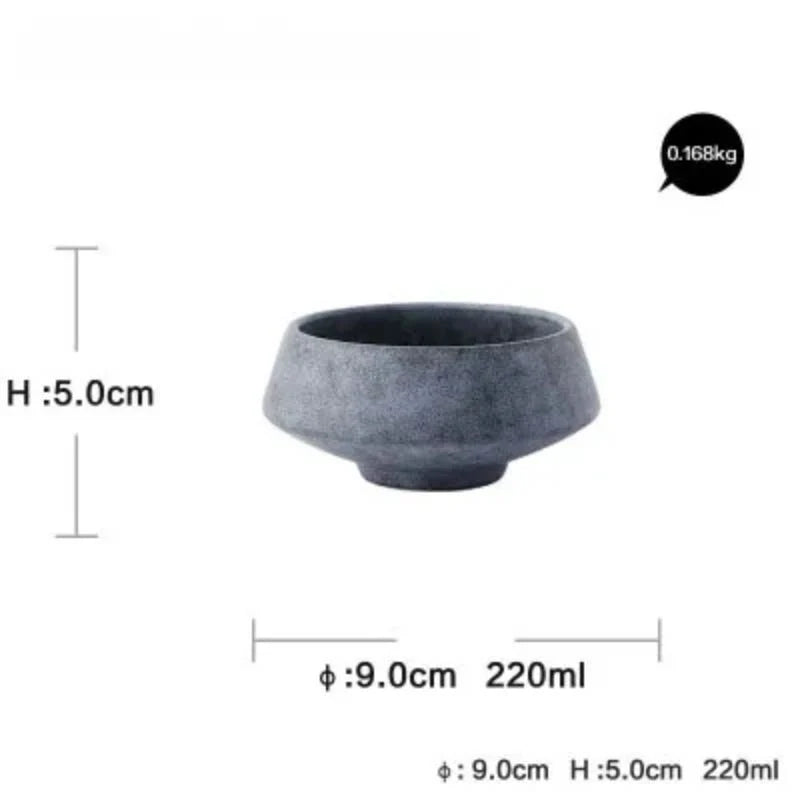Blythe Stoneware Bowls | Chip-Resistant Matte Blue Porcelain Set 6