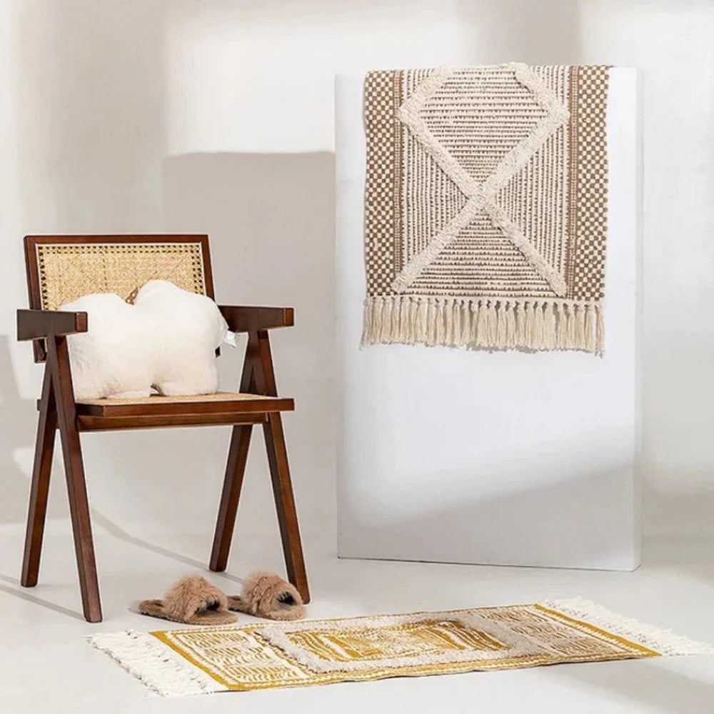 Breezy Fringe Rug | Bohemian Microfiber-Cotton Blend 2