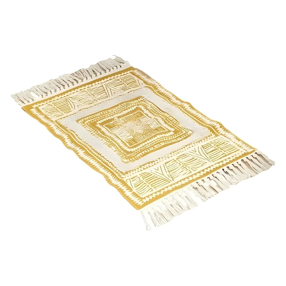 Breezy Fringe Rug | Bohemian Microfiber-Cotton Blend 4
