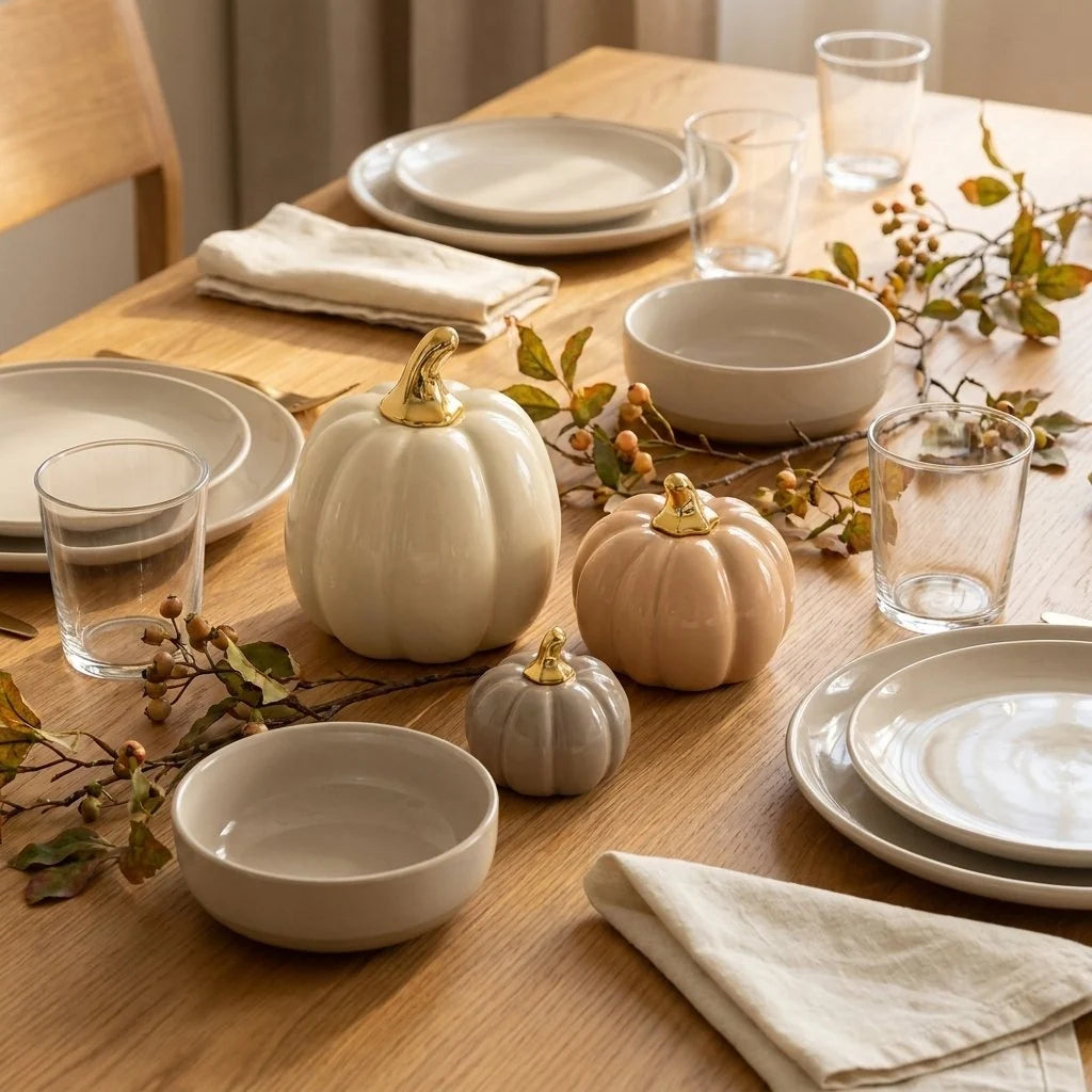 Cera Ceramic Pumpkin | Glazed Finish, Available in Small, Medium, Large 1
