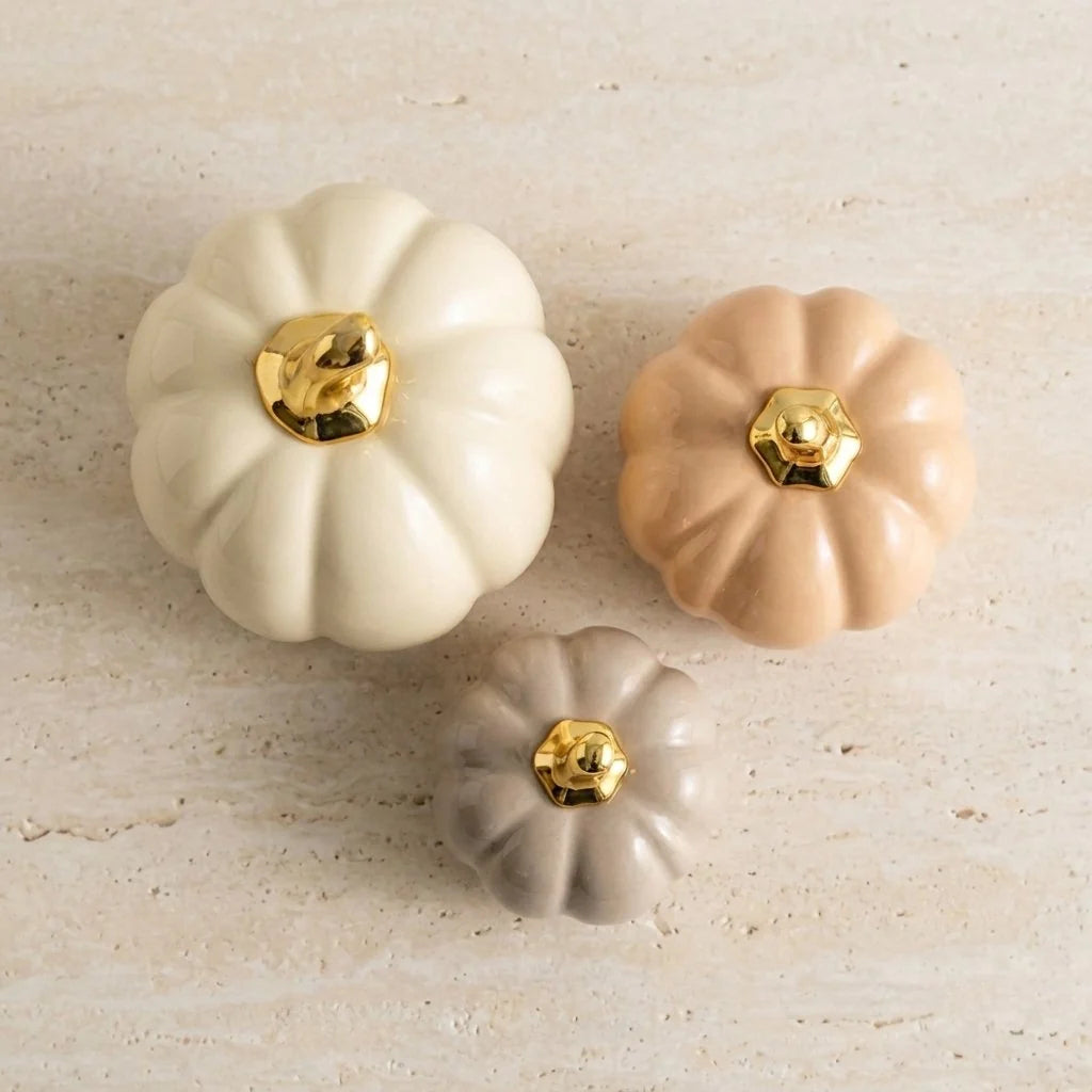 Cera Ceramic Pumpkin | Glazed Finish, Available in Small, Medium, Large 4