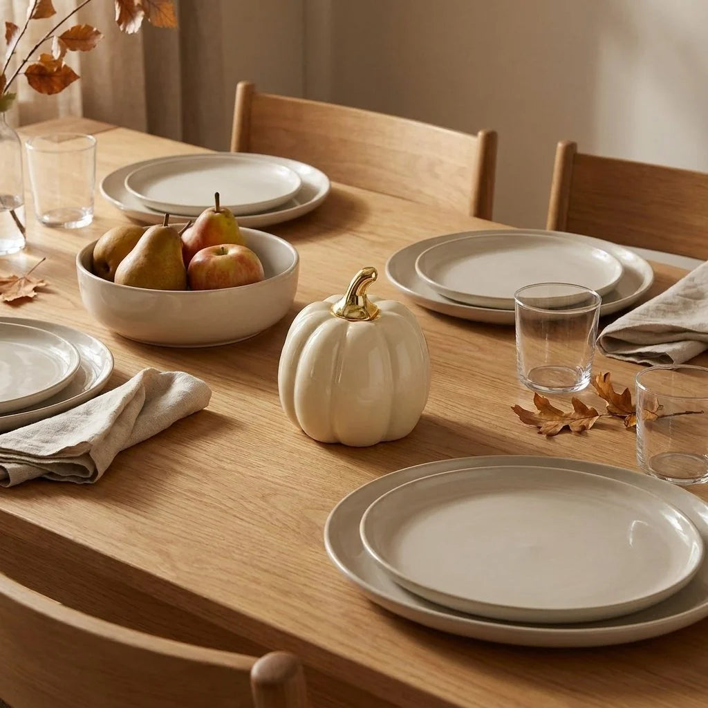 Cera Ceramic Pumpkin | Glazed Finish, Available in Small, Medium, Large 6
