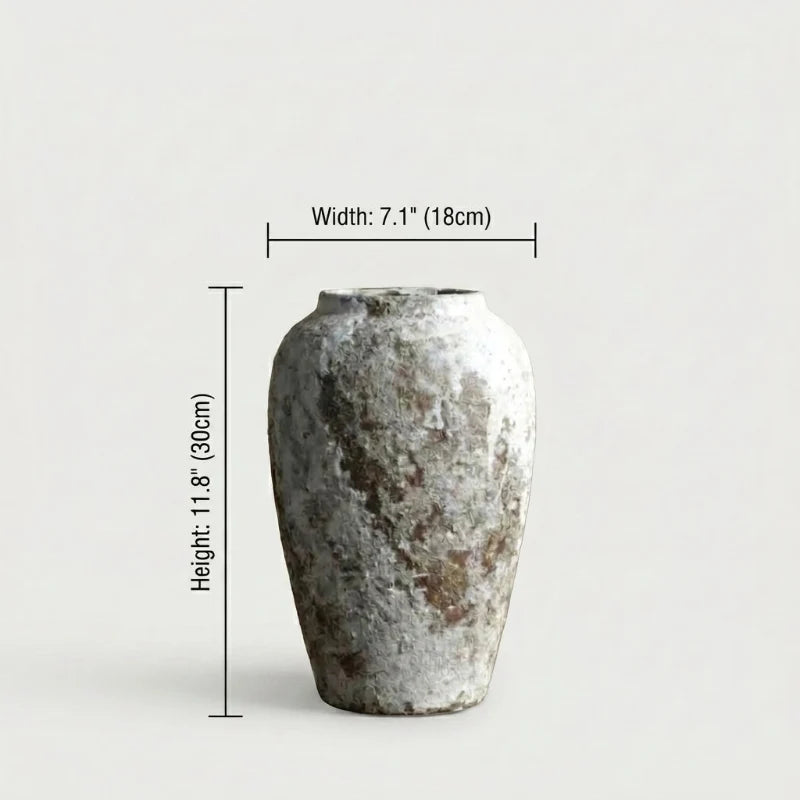 Cera Rustic Vase | Ceramic Floor Vase, Available in Short, Medium, Long Sizes 7
