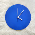 Cobalt Modern Wall Clock | Silent Quartz, Matte MDF Blue, Geometric Design 0