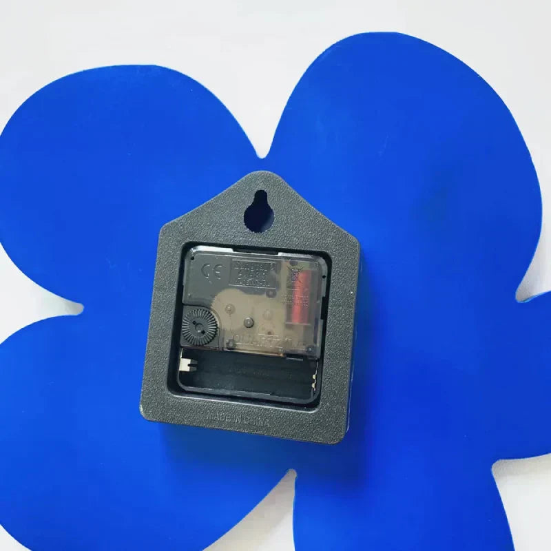 Cobalt Modern Wall Clock | Silent Quartz, Matte MDF Blue, Geometric Design 6