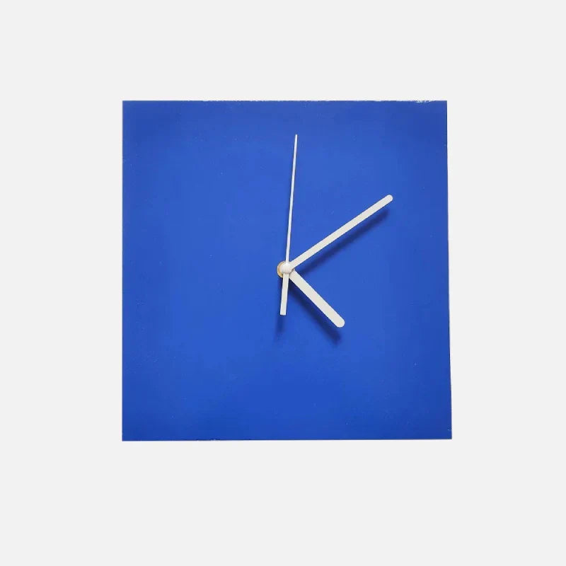 Cobalt Modern Wall Clock | Silent Quartz, Matte MDF Blue, Geometric Design 9