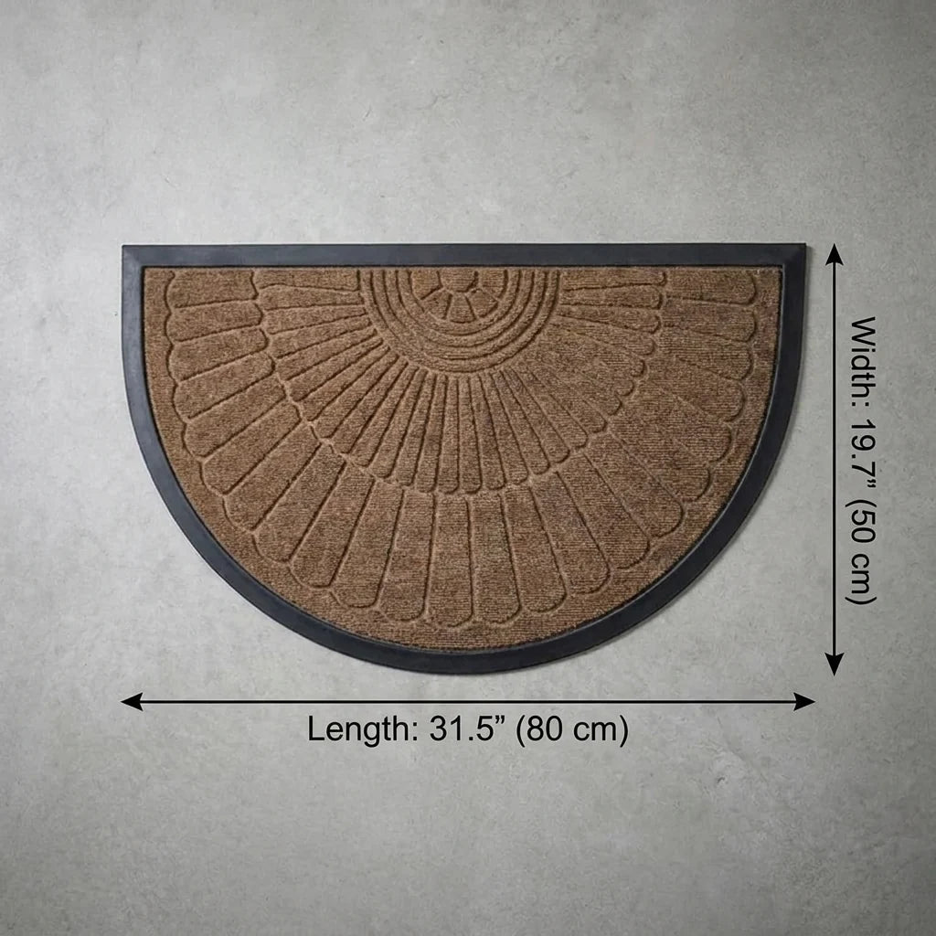Cora Half Moon Door Mat | Polypropylene, Anti-Slip Outdoor & Indoor Use 7