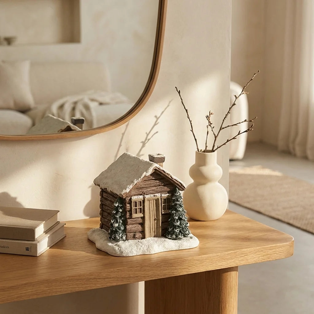 Cove Incense Burner | Rustic Resin Log Cabin Design, Cone Compatible 0