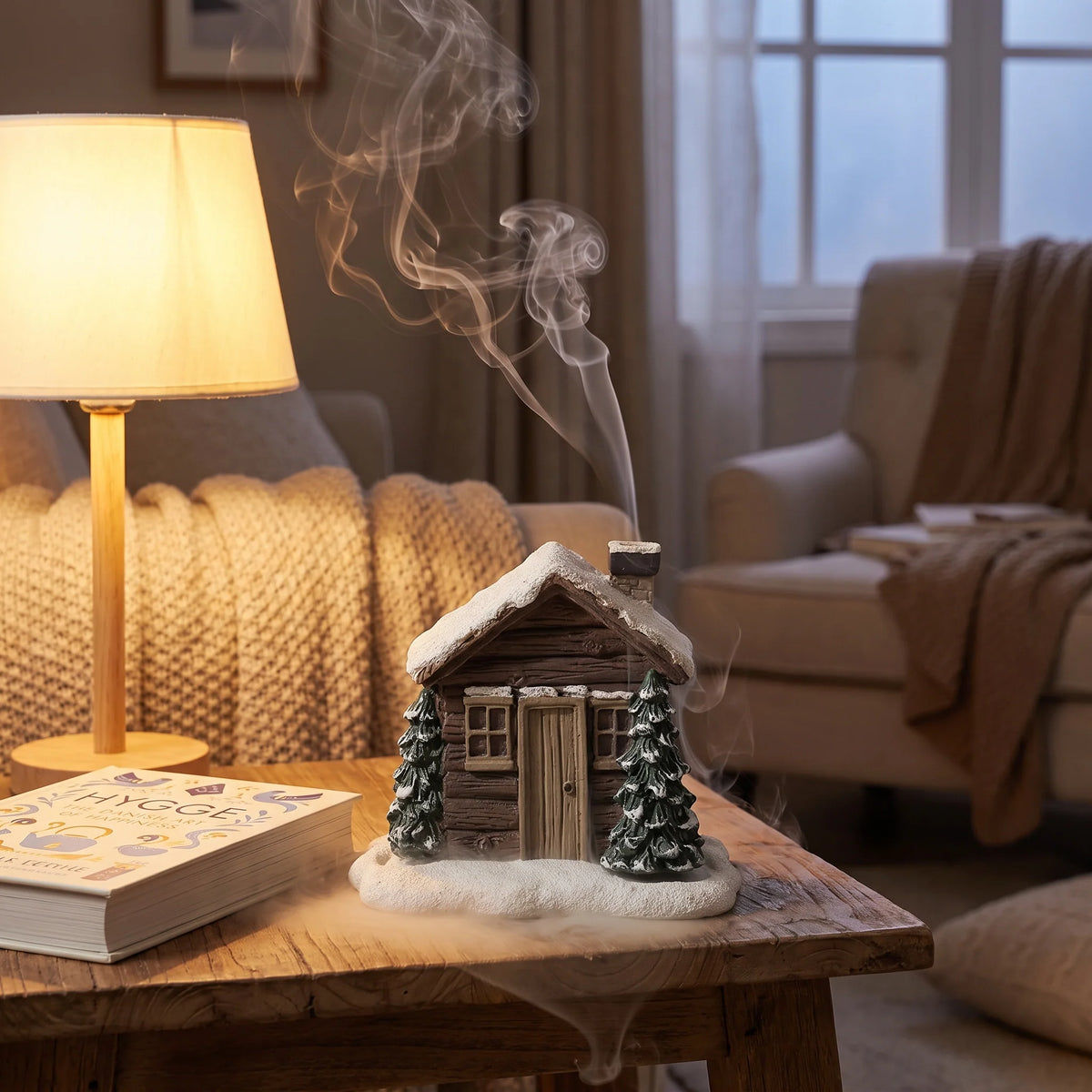 Cove Incense Burner | Rustic Resin Log Cabin Design, Cone Compatible 5