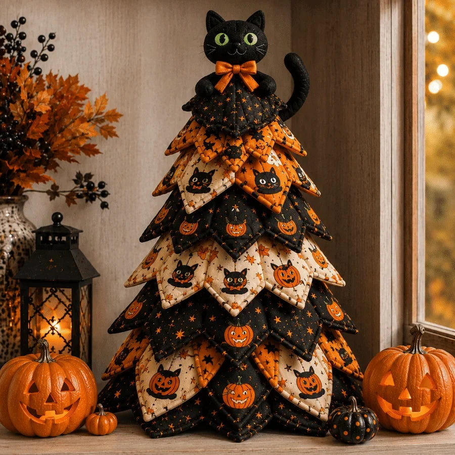 Cozmo Quilted Halloween Centerpiece | 3D Fabric Craft Kit, 30 cm Tall 11