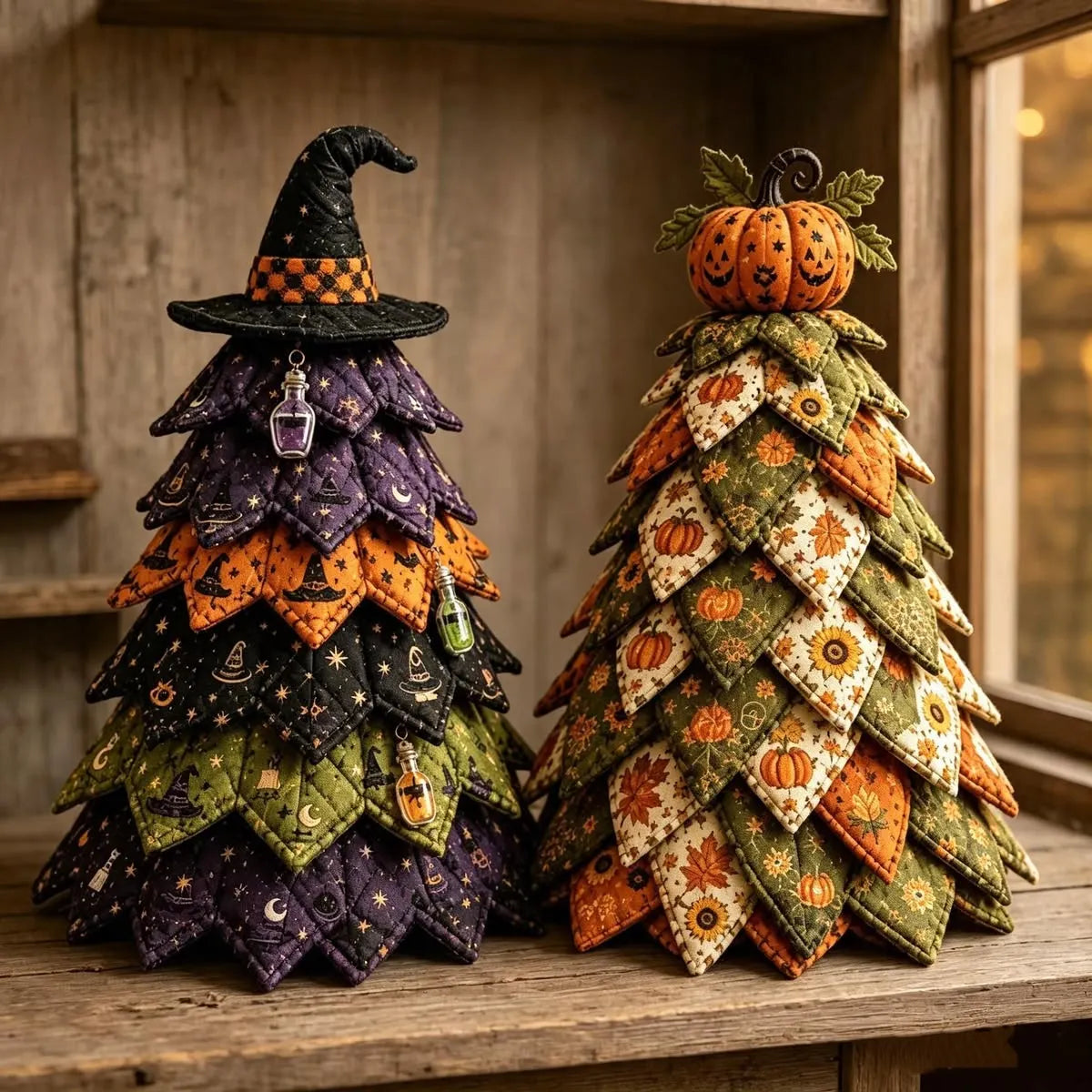Cozmo Quilted Halloween Centerpiece | 3D Fabric Craft Kit, 30 cm Tall 2