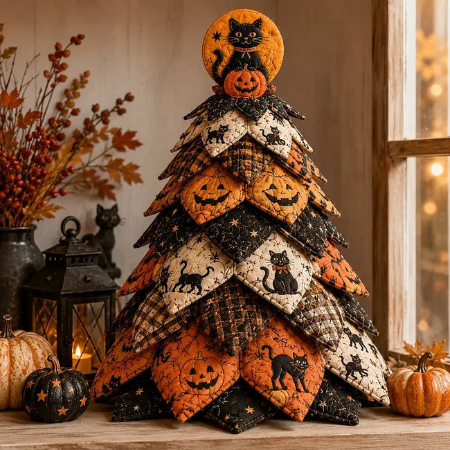 Cozmo Quilted Halloween Centerpiece | 3D Fabric Craft Kit, 30 cm Tall 7