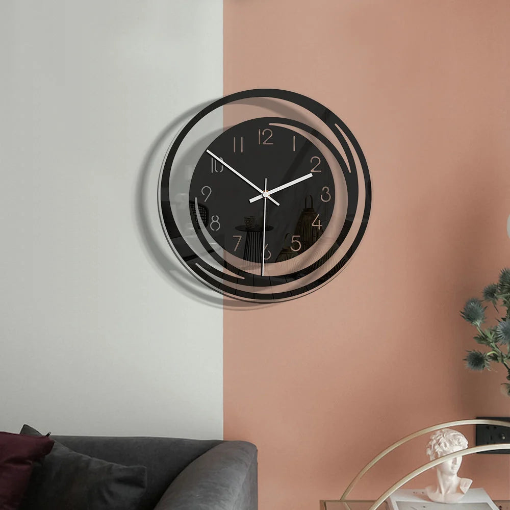 Elios Modern Wall Clock | Silent Sweep, Acrylic, 28cm 6