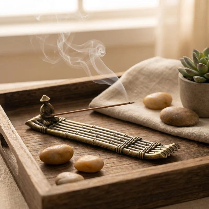 Faro Incense Burner | Alloy Metal Fishing Boat Design, Holds Incense Sticks and Palo Santo 5