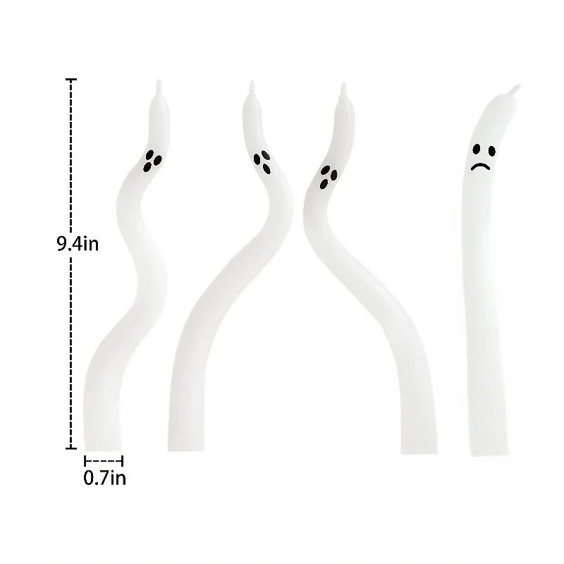 Gale Taper Candles | Handmade Ghost Design, 9 Inch Tall for Taper Holders 6