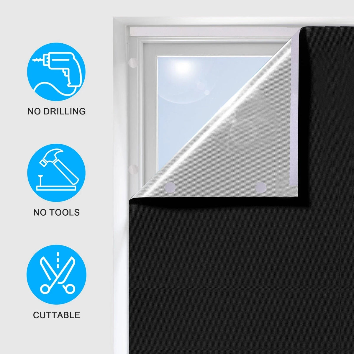 Gavren Blackout Window Shades | High-Density Polyester, Removable Fasteners 1