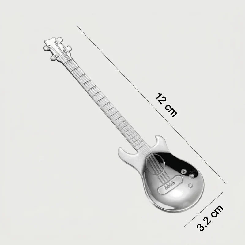 Gleam Guitar Spoons Set | Stainless Steel, Rust-Resistant Tea, Coffee, and Dessert Spoons 5