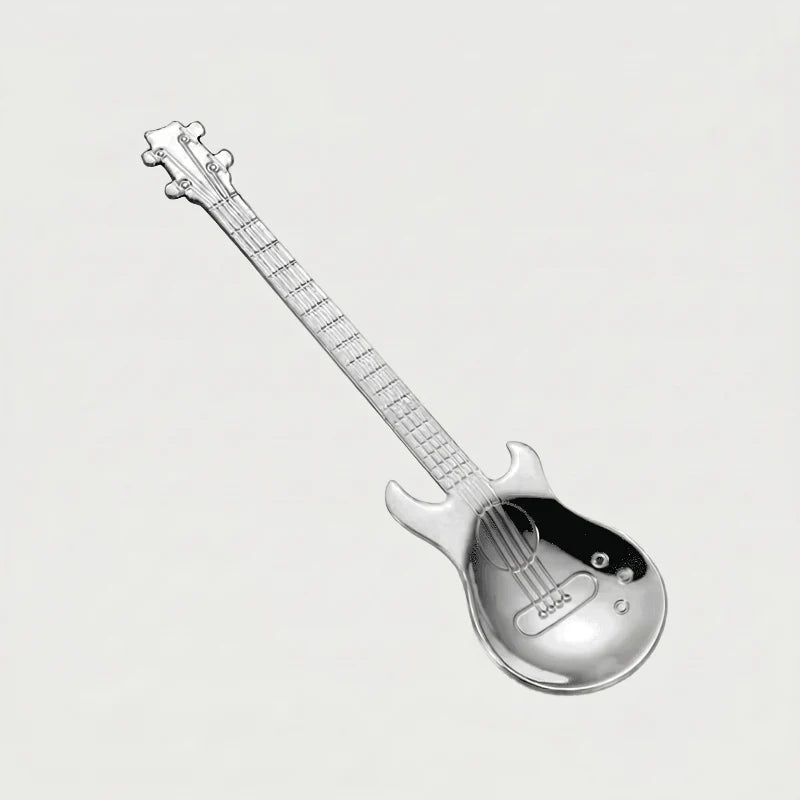 Gleam Guitar Spoons Set | Stainless Steel, Rust-Resistant Tea, Coffee, and Dessert Spoons 6