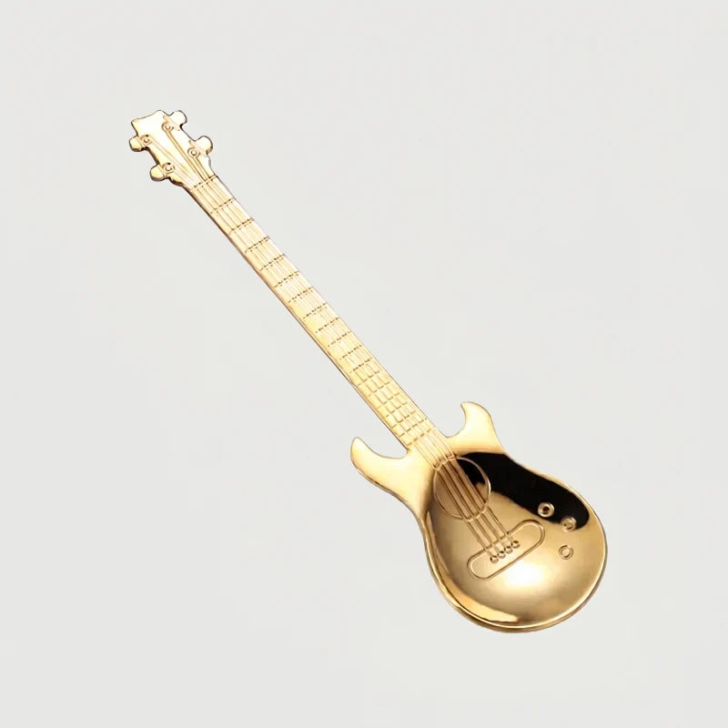 Gleam Guitar Spoons Set | Stainless Steel, Rust-Resistant Tea, Coffee, and Dessert Spoons 7