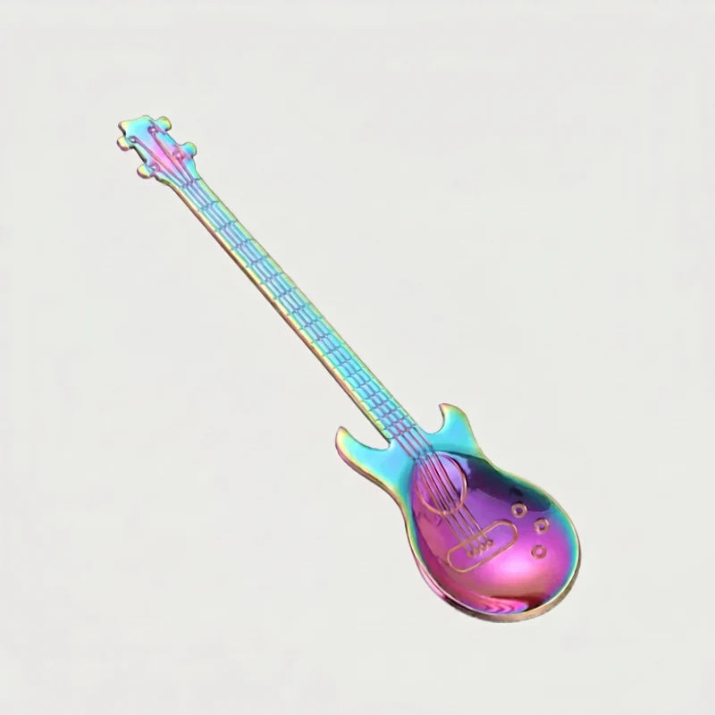 Gleam Guitar Spoons Set | Stainless Steel, Rust-Resistant Tea, Coffee, and Dessert Spoons 8