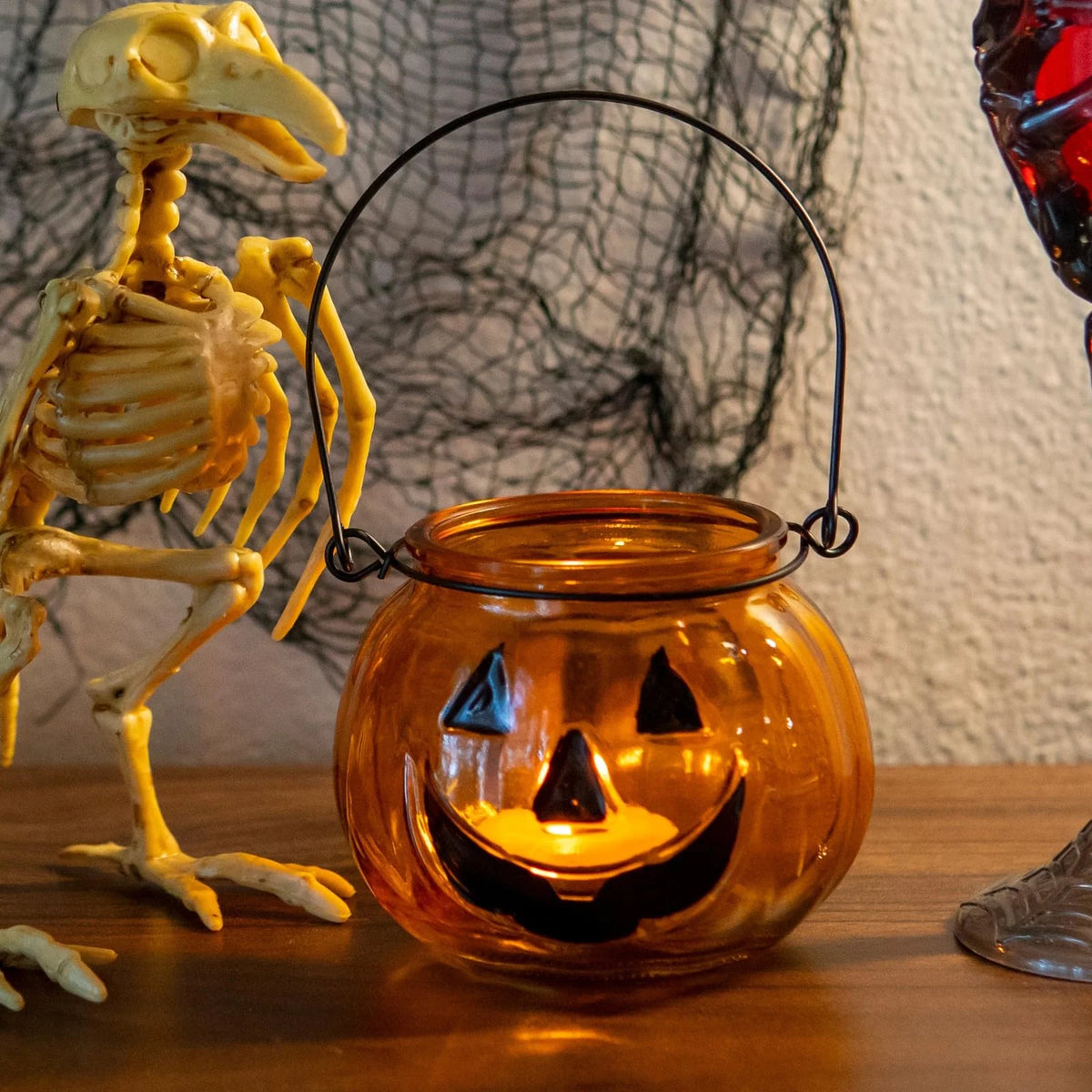 Gleam Tealight Holder | Grimace Design, Orange Glass 6