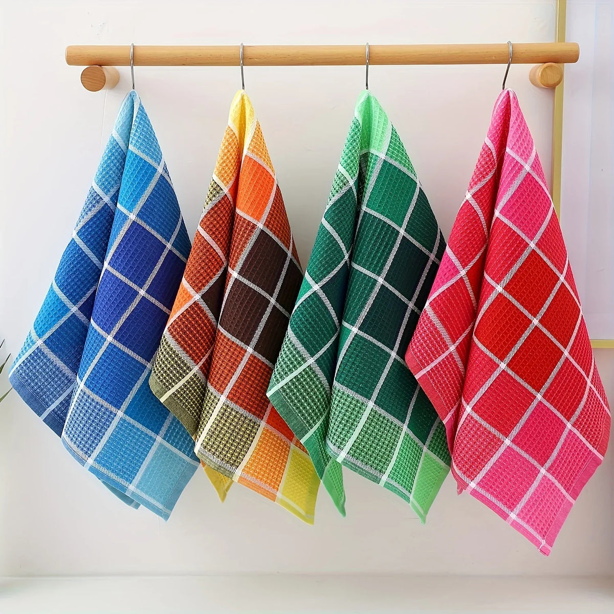 Gleama Kitchen Dish Cloths | Absorbent Cotton-Polyester, Multi-Color Set 2