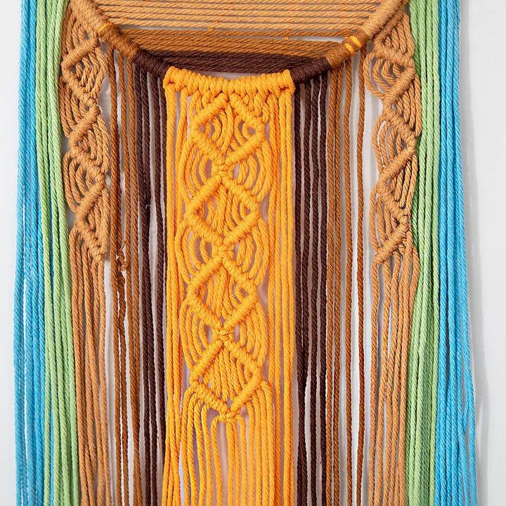 Glenna Macrame Wall Hanging | Cotton Sunrise Wall Art Decor, 10x28 Inches 2