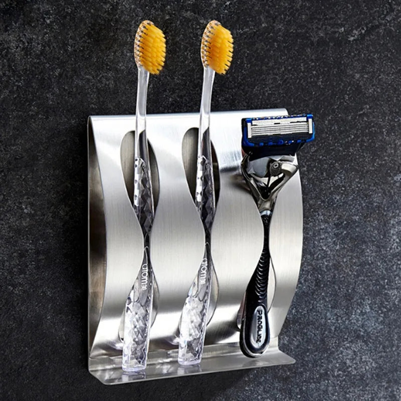 Glenor Toothbrush Holder | Wall Mounted, Stainless Steel Hook Design 1