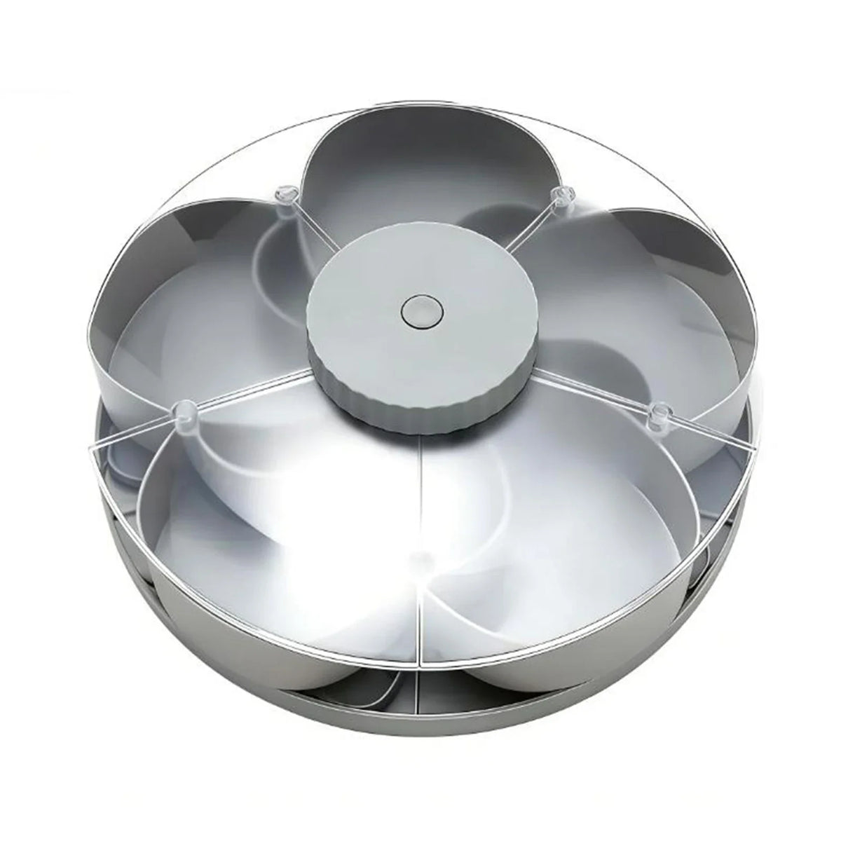 Glenora Snack Tray | Rotating, Divided Compartments, Lightweight Plastic 0