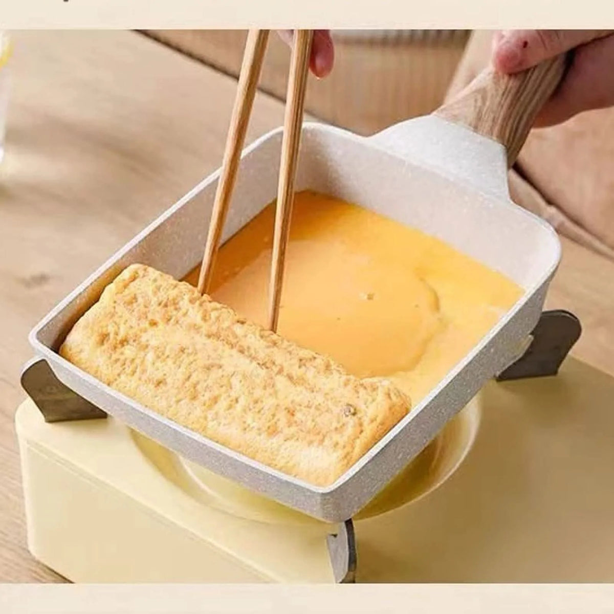 Glenox Omelette Pan | Rectangular Nonstick Aluminum Skillet for Tamagoyaki and Eggs 5