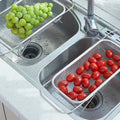 Glenox Over Sink Colander | Stainless Steel, Adjustable Handles for Kitchen Use 0