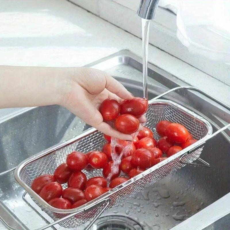 Glenox Over Sink Colander | Stainless Steel, Adjustable Handles for Kitchen Use 2