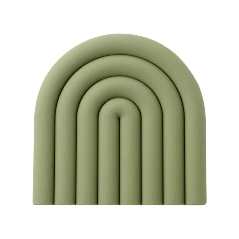 Glimmer Rainbow Trivets | Heat Resistant, Non-Slip Silicone Set of 2 7