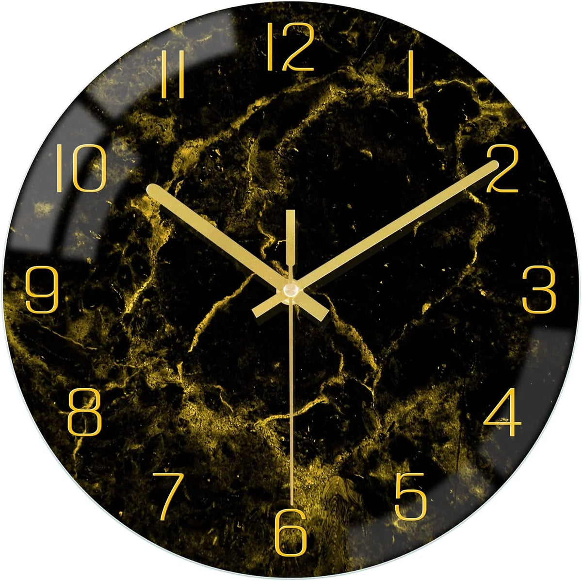 Glint Modern Wall Clock | Artistic 12-Inch Design, Battery Operated 0