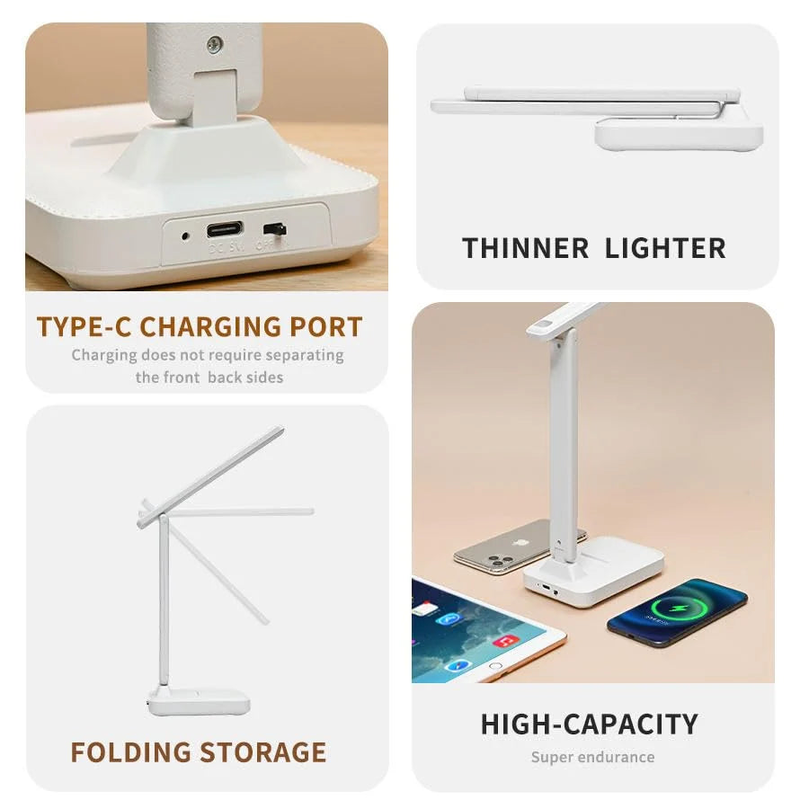 Glyden Desk Lamp | Foldable, Adjustable Arm, 5 Color Modes 5