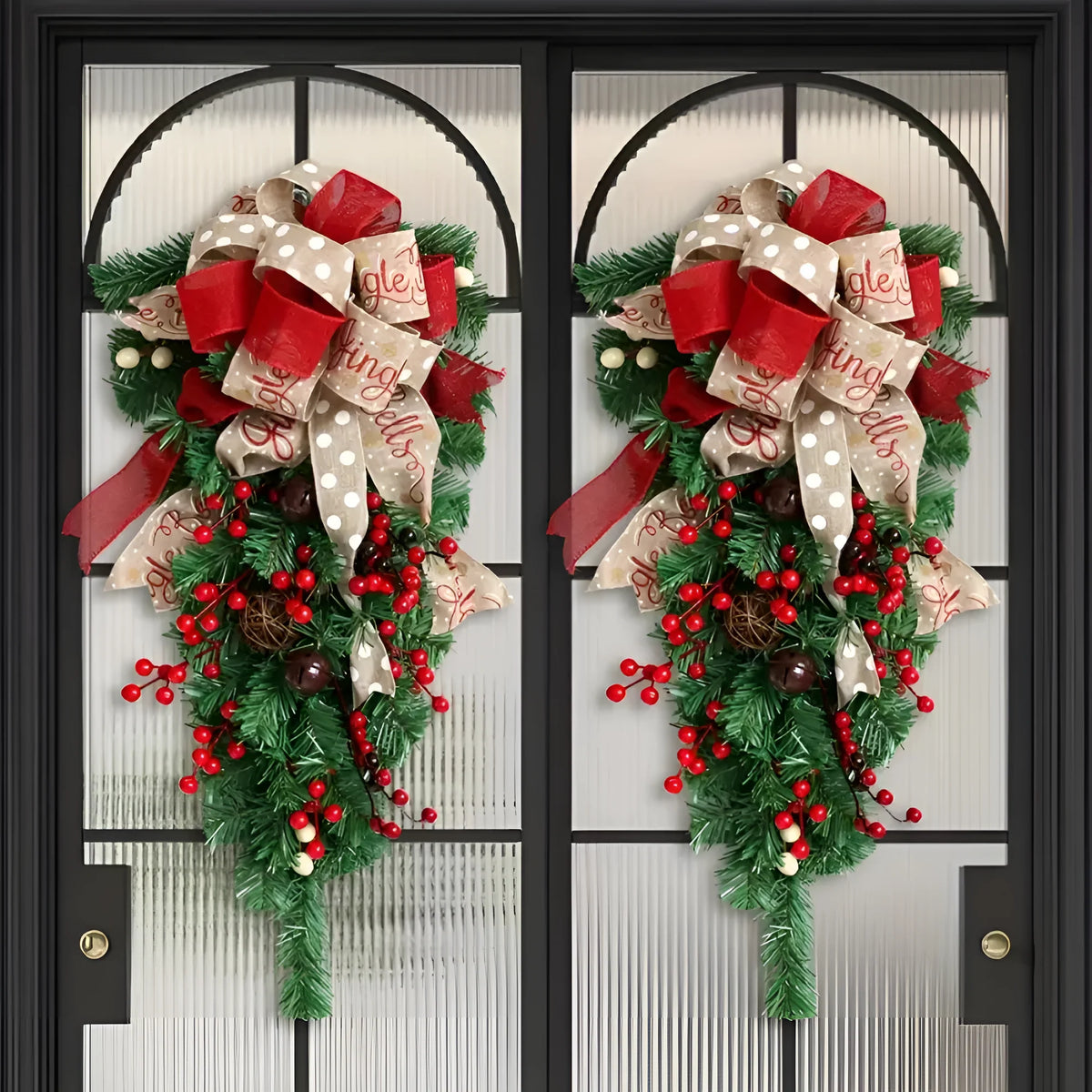 Haven Christmas Wreath | Durable Plastic, Weather-Resistant Front Door Decor 2
