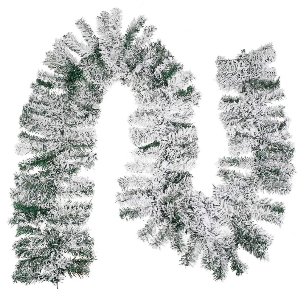 Haven Frosted Garland | Snow Flocked Pine and Cedar 6