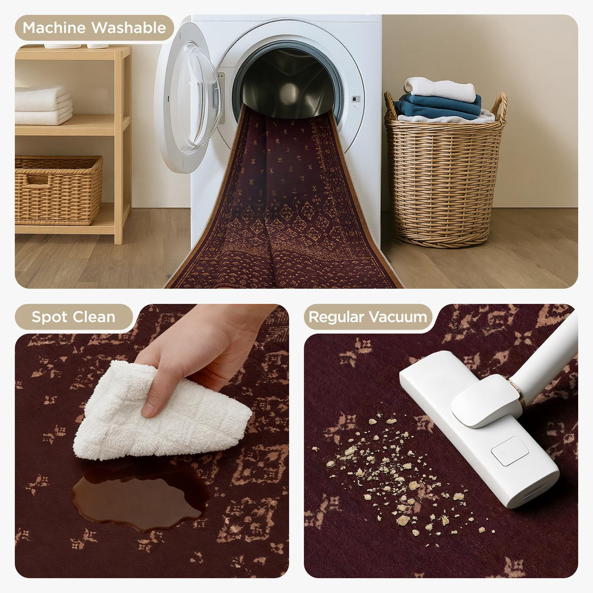 Jovia Washable Rug | Plush Soft Feel, Non-Slip Backing 5