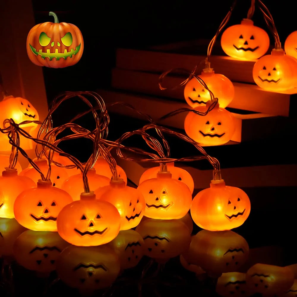 Lumo Pumpkin String Lights | 40 LEDs, 6.1m Outdoor Party Lights 5