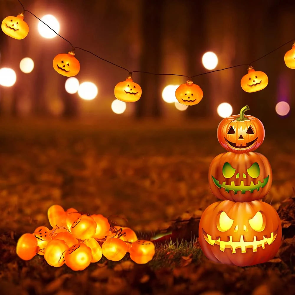 Lumo Pumpkin String Lights | 40 LEDs, 6.1m Outdoor Party Lights 6