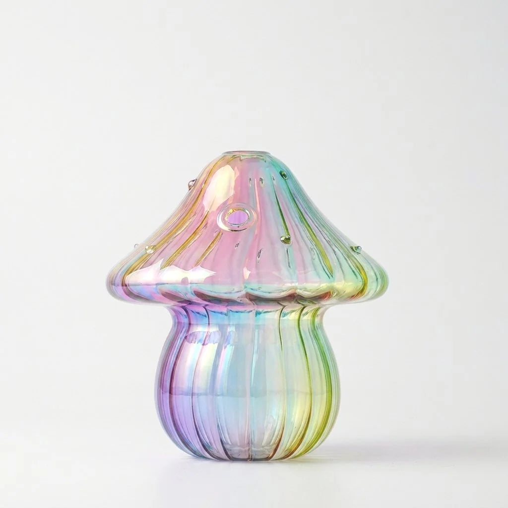 Mira Glass Vase | Hand-Blown Clear Mushroom Shape for Plants and Aromatherapy 10