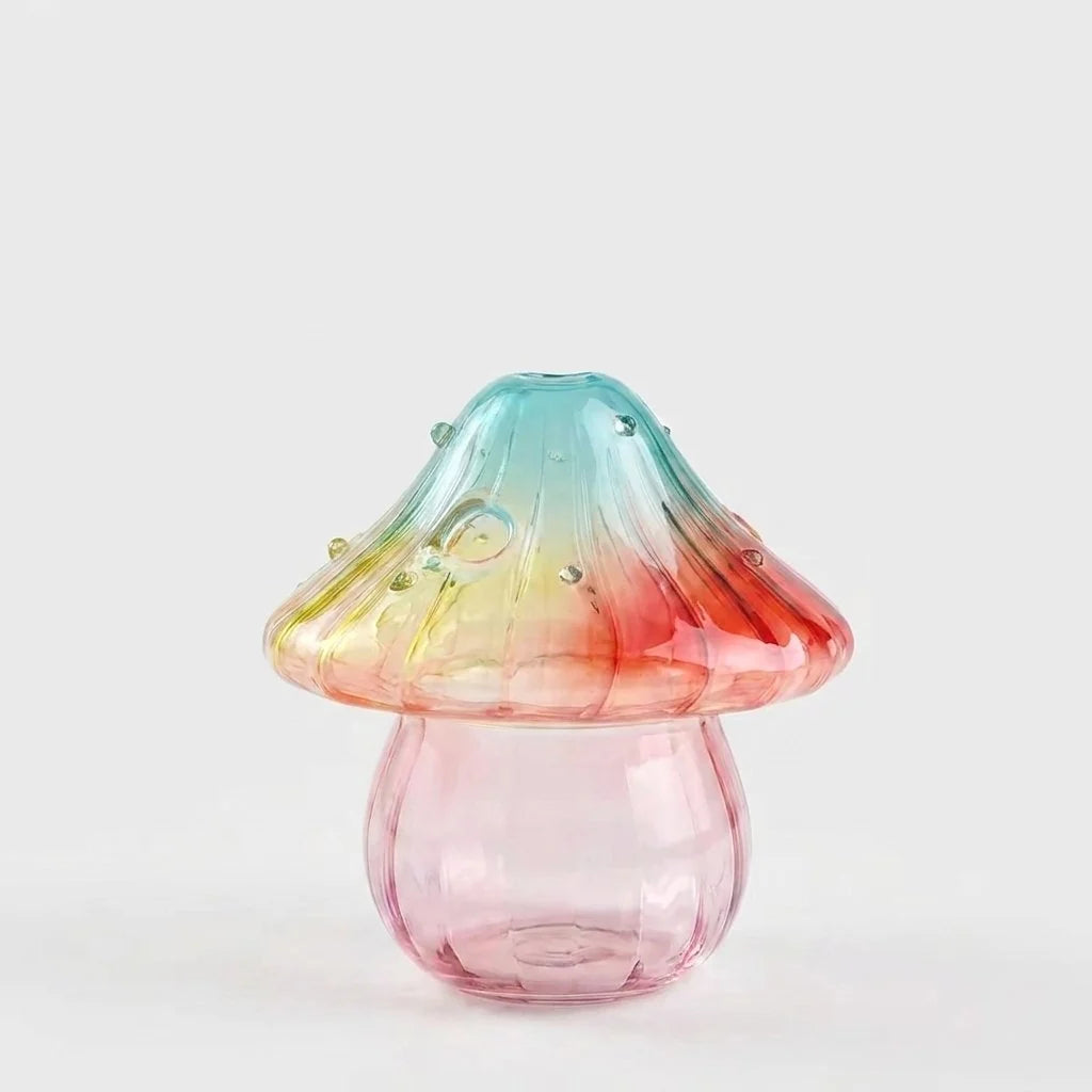 Mira Glass Vase | Hand-Blown Clear Mushroom Shape for Plants and Aromatherapy 11