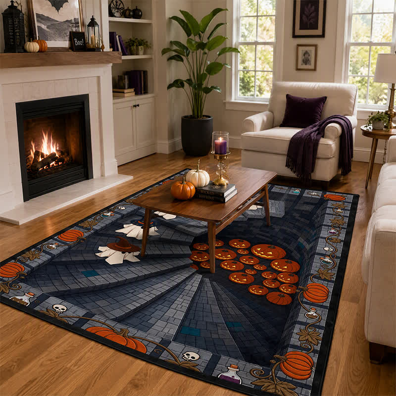 Oberon Ghost Area Rug | 3D Optical Illusion, Washable Polyester 1